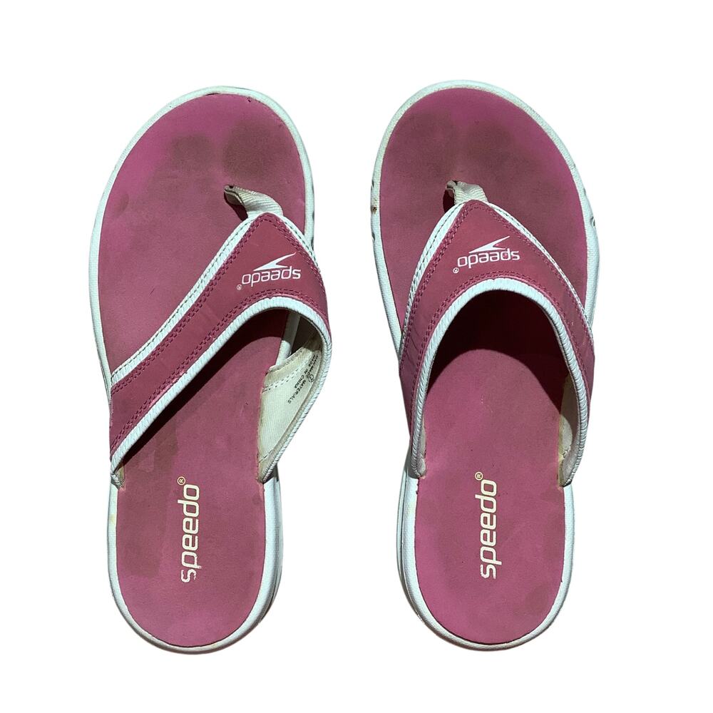 Speedo Pink White Flip Flops Women’s Size 7 — Beach, Swim, Coastal